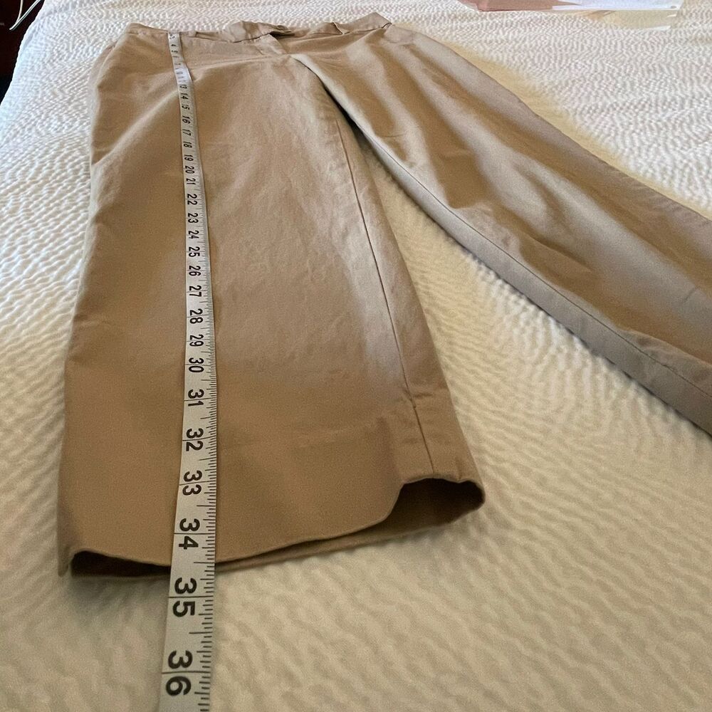 Talbots The Perfect Crop Curvy Pants Size 6 Beige Khaki Chino Cotton Trousers - Picture 6 of 7